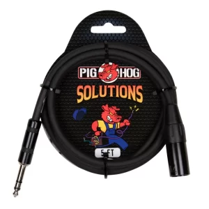 Pig-Hog-PX‑TMXM05-5-呎6.3mm-→-XLR-公-平衡導線｜錄音室與舞台用｜終身保固