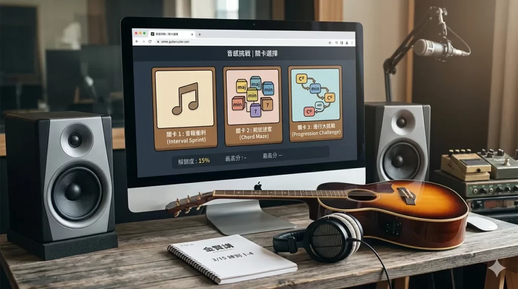 吉他手的聽力破關遊戲圖片2
