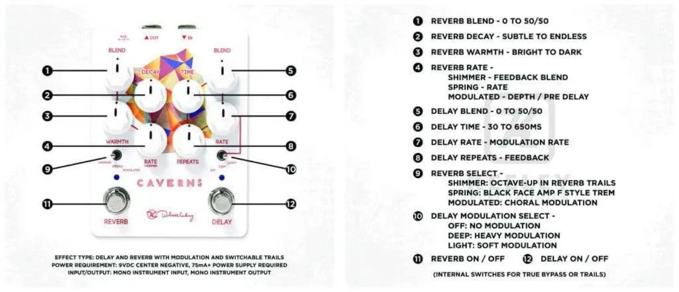 Keeley Electronics Caverns Delay Reverb V2 雙效果器 Keeley Electronics Caverns Delay Reverb V2 雙效果器:圖片 4