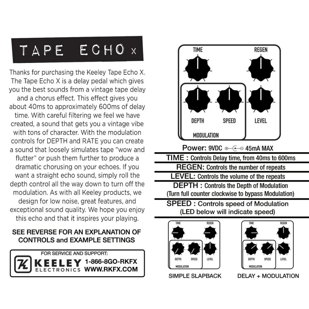 Keeley Electronics Magnetic Echo 磁帶延遲效果器 Keeley Electronics Magnetic Echo 磁帶延遲效果器:圖片 4