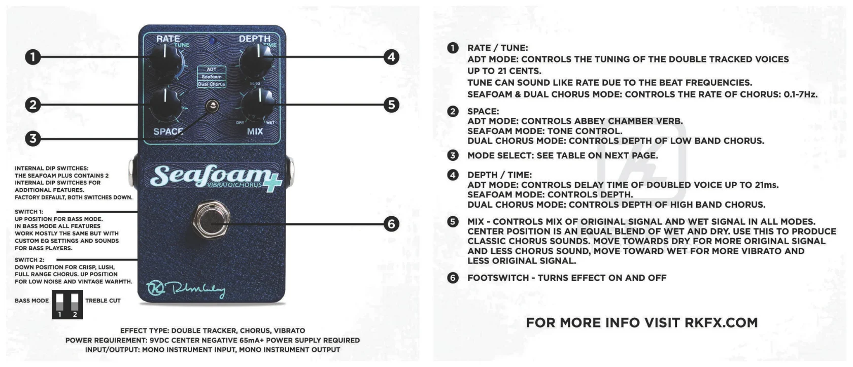 Keeley Electronics Seafoam Plus Chorus 合唱效果器 Keeley Electronics Seafoam Plus Chorus 合唱效果器:圖片 3